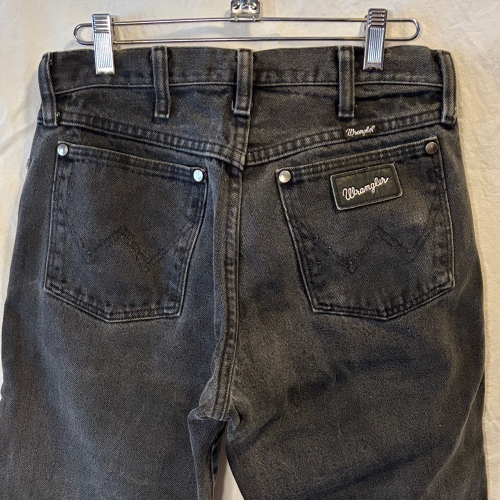 perfect straight vintage Wrangler jeans 29 x 30 cotton - black wash denim